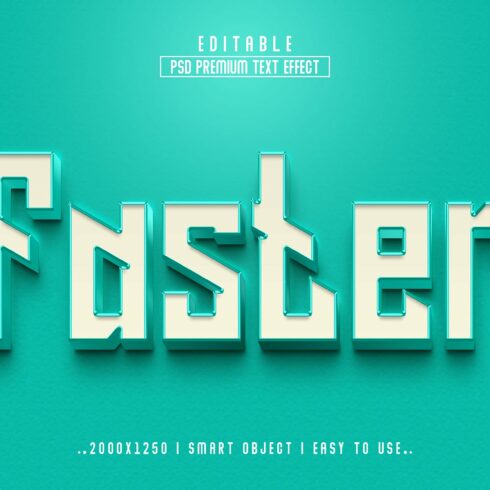 3d type of font with a green background.