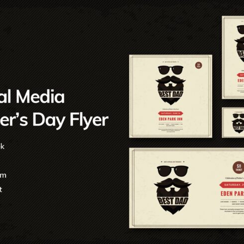 Fathers Day Social Media Template cover image.