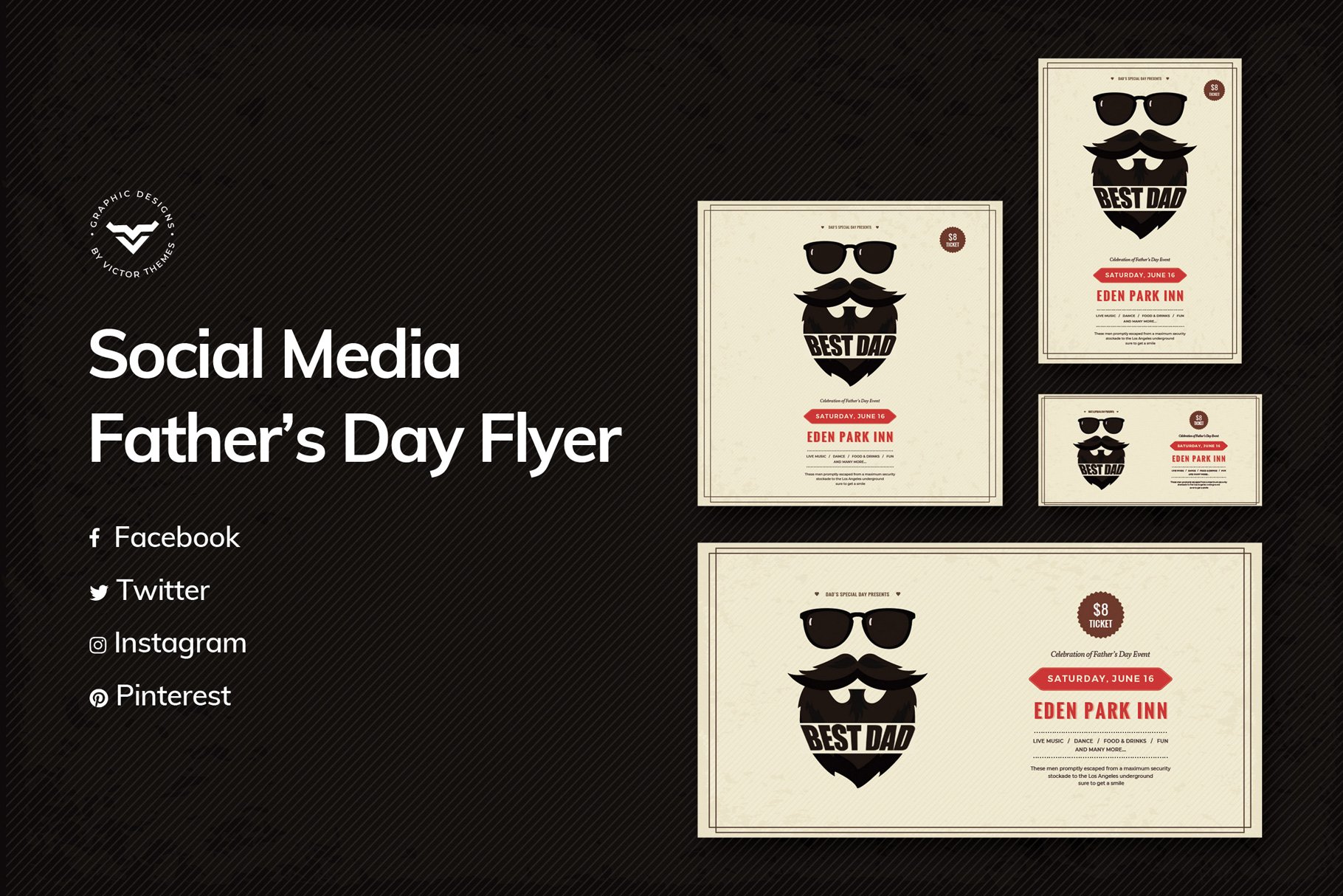 Fathers Day Social Media Template cover image.