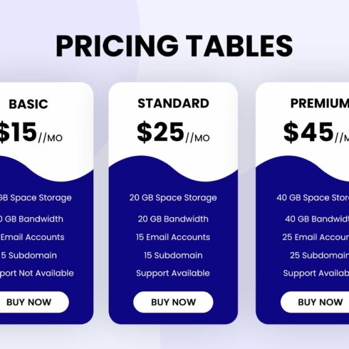 Clean Pricing Tables cover image.