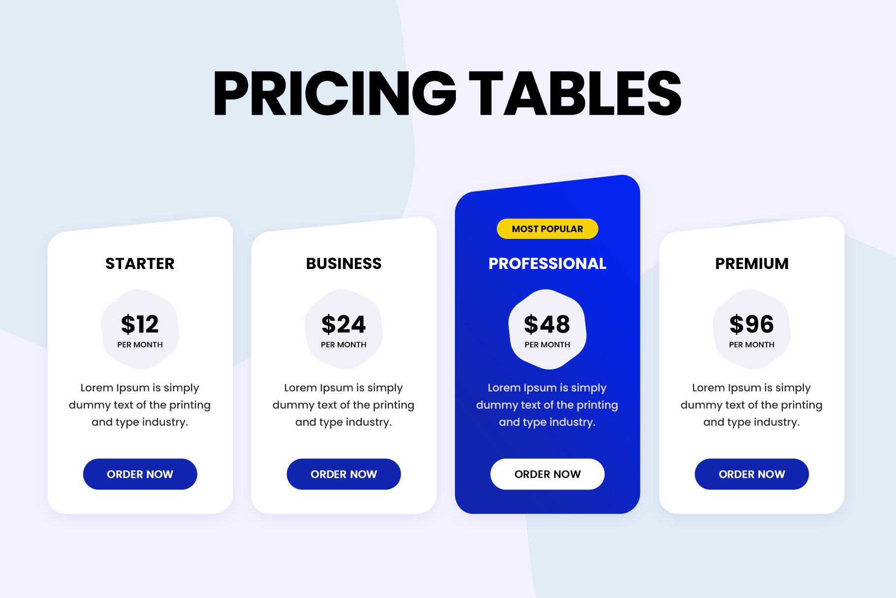 Pricing Tables cover image.