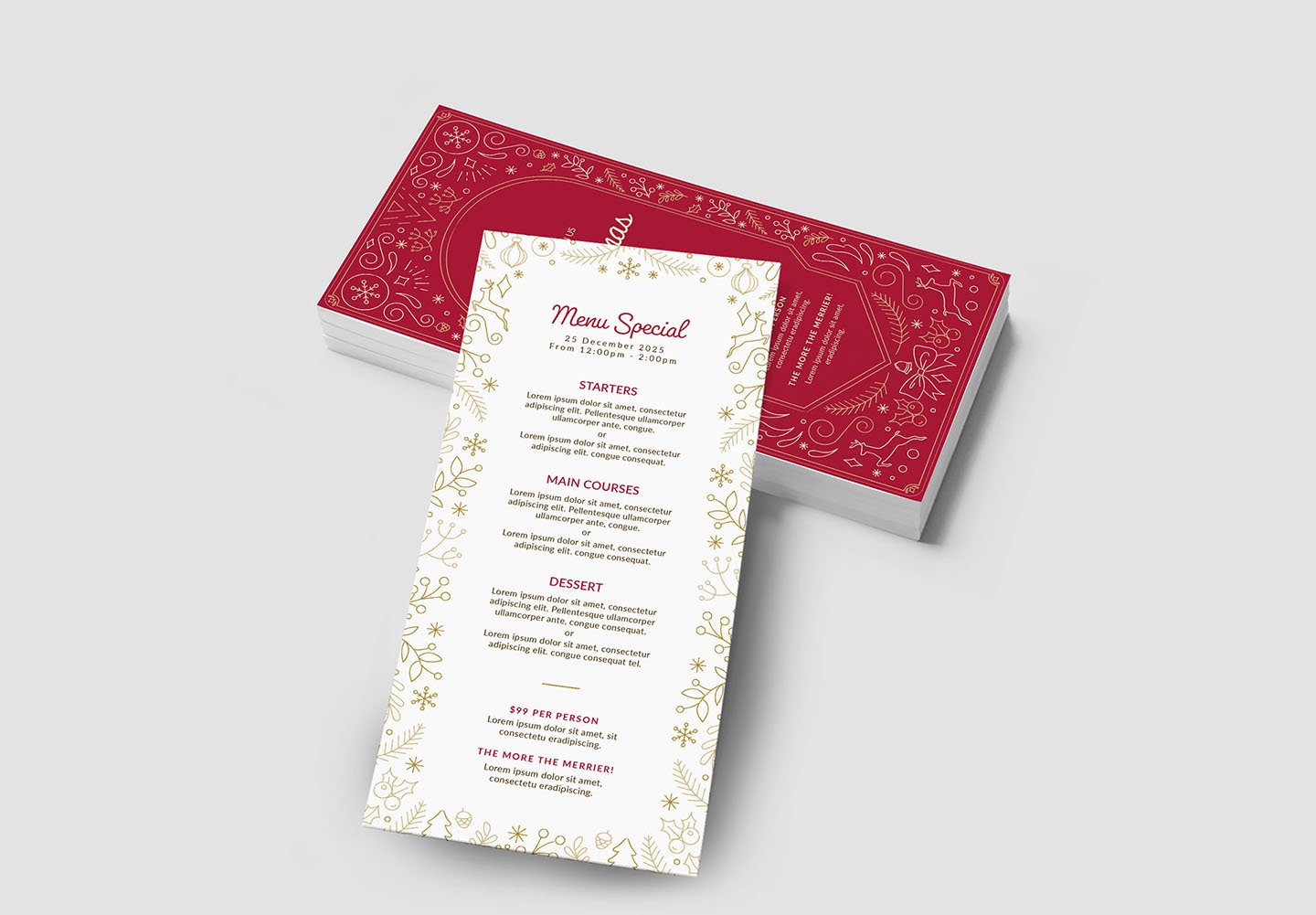 festive christmas menu templates photoshop illustrator dl back 788