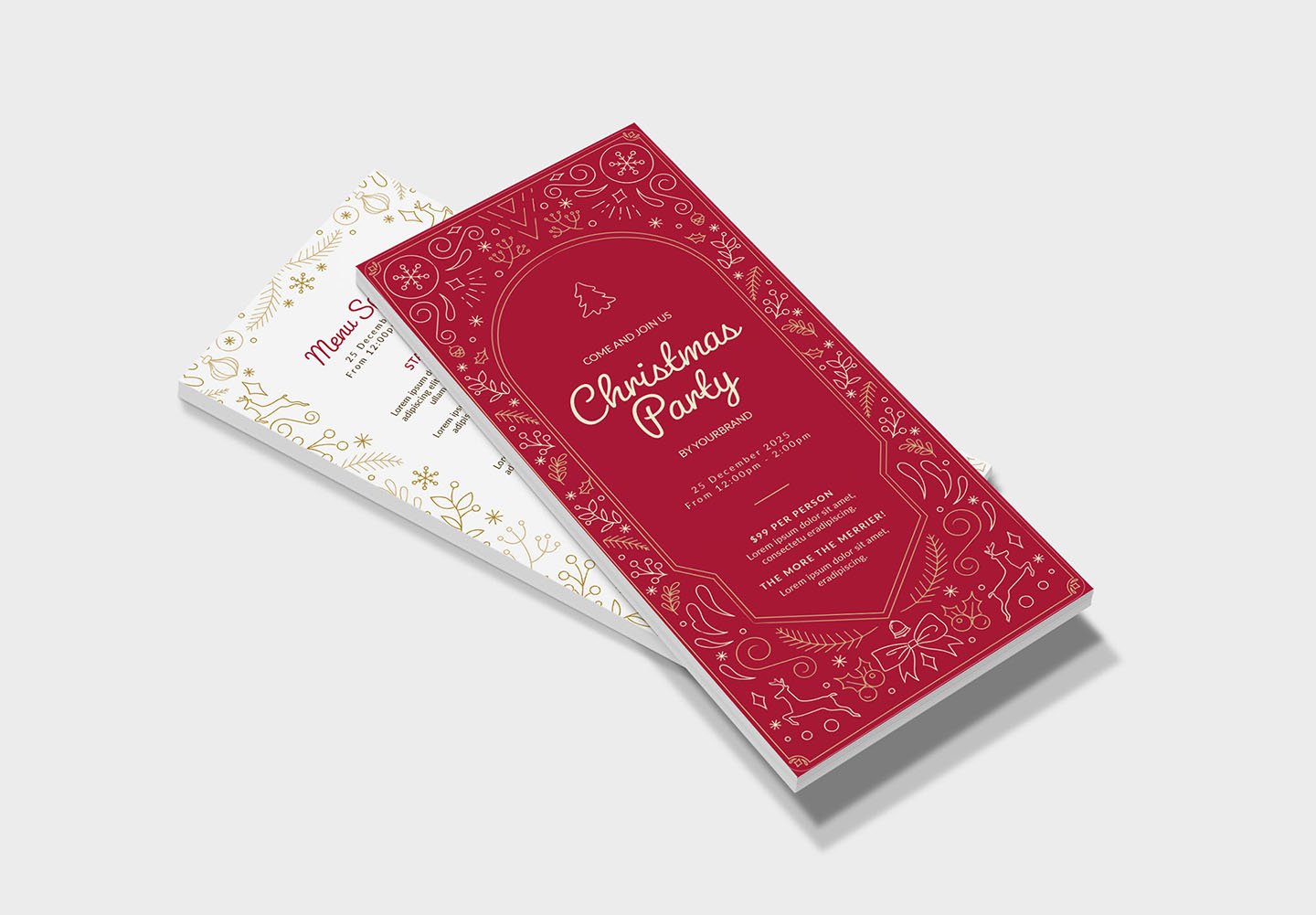 festive christmas menu templates photoshop illustrator dl front 111