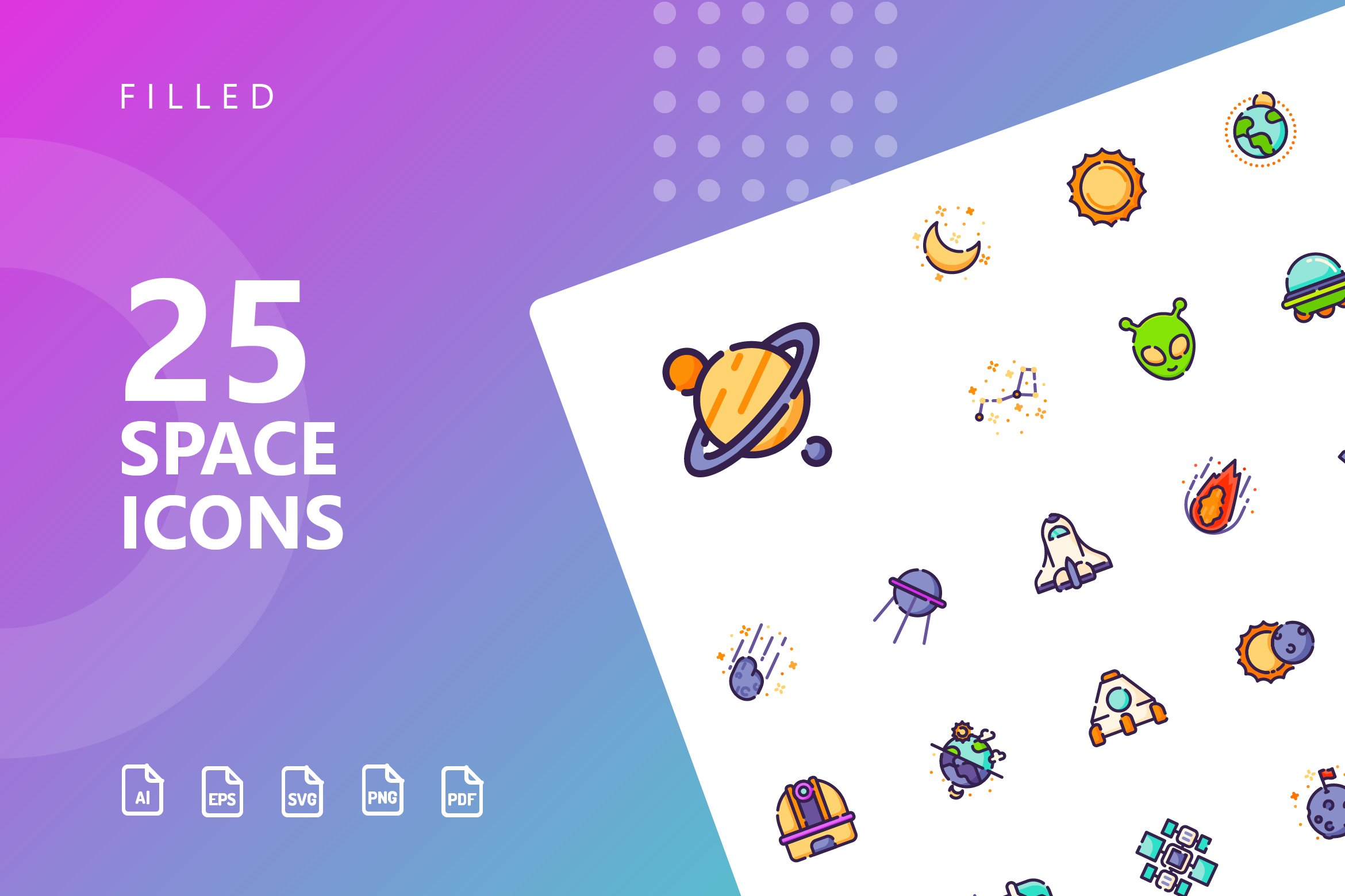 Space Filled Icons cover image.