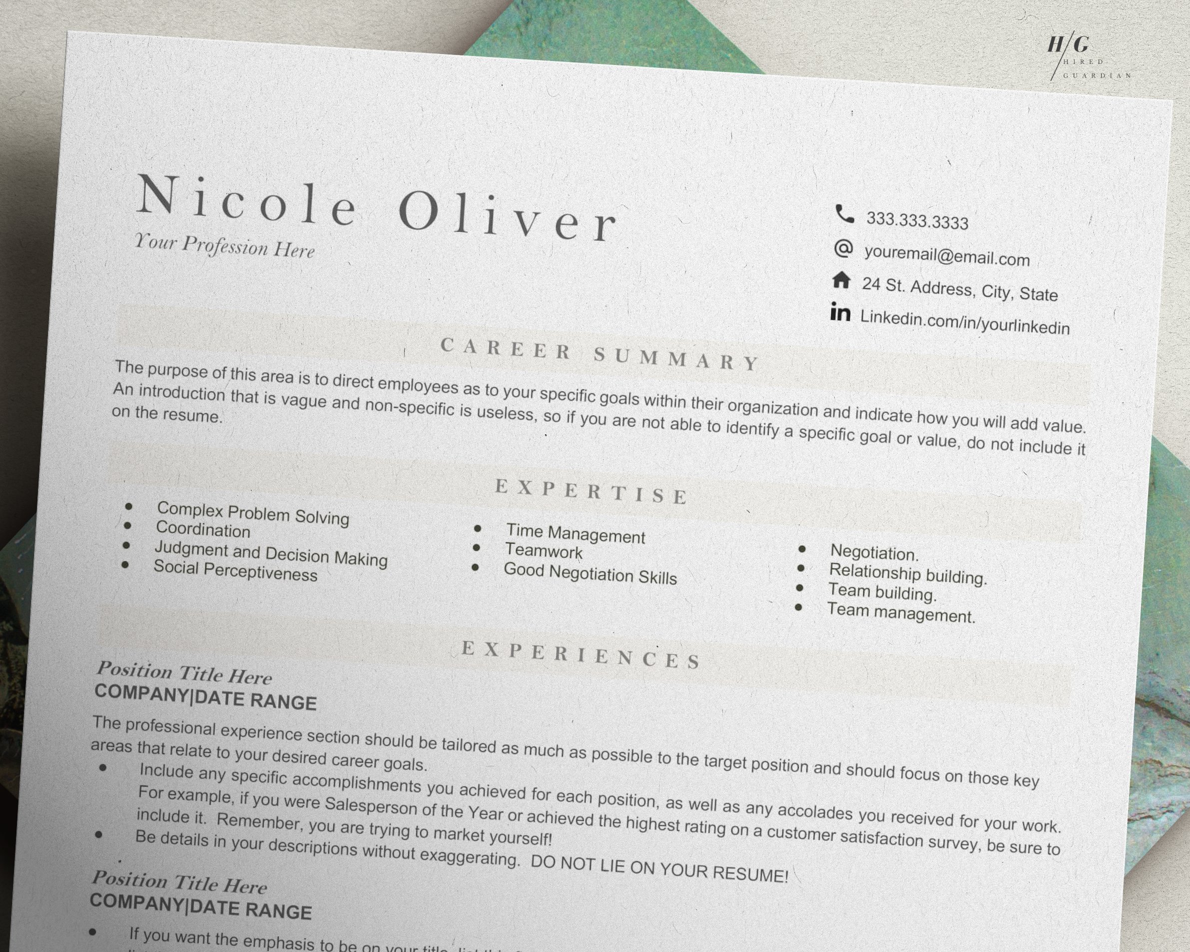 final resume template word 856