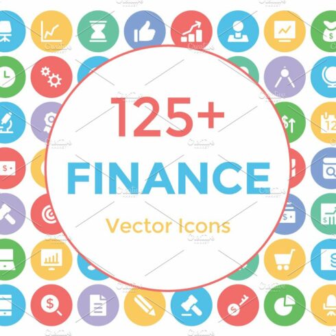 125+ Finance Vector Icons cover image.