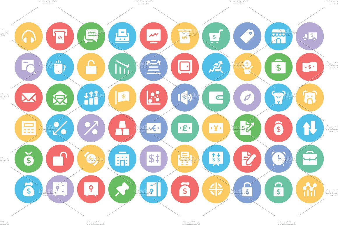 125+ Finance Vector Icons preview image.