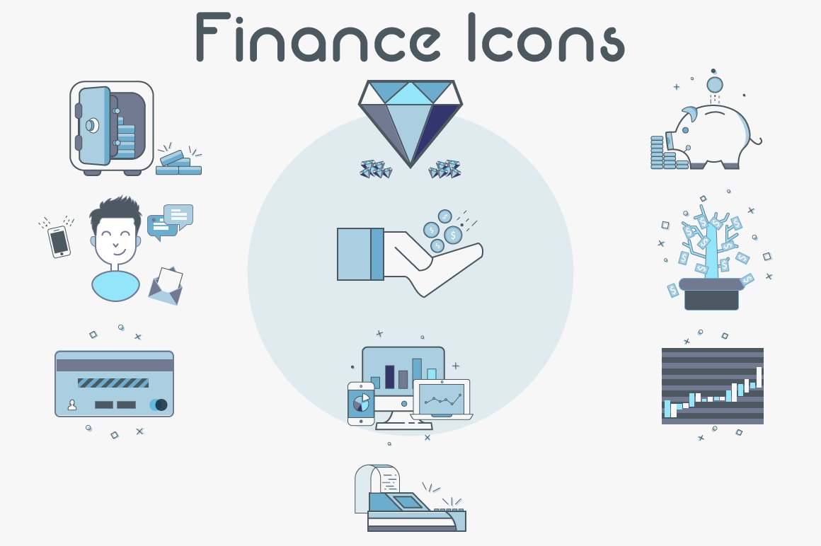 Finance/Business icons preview image.