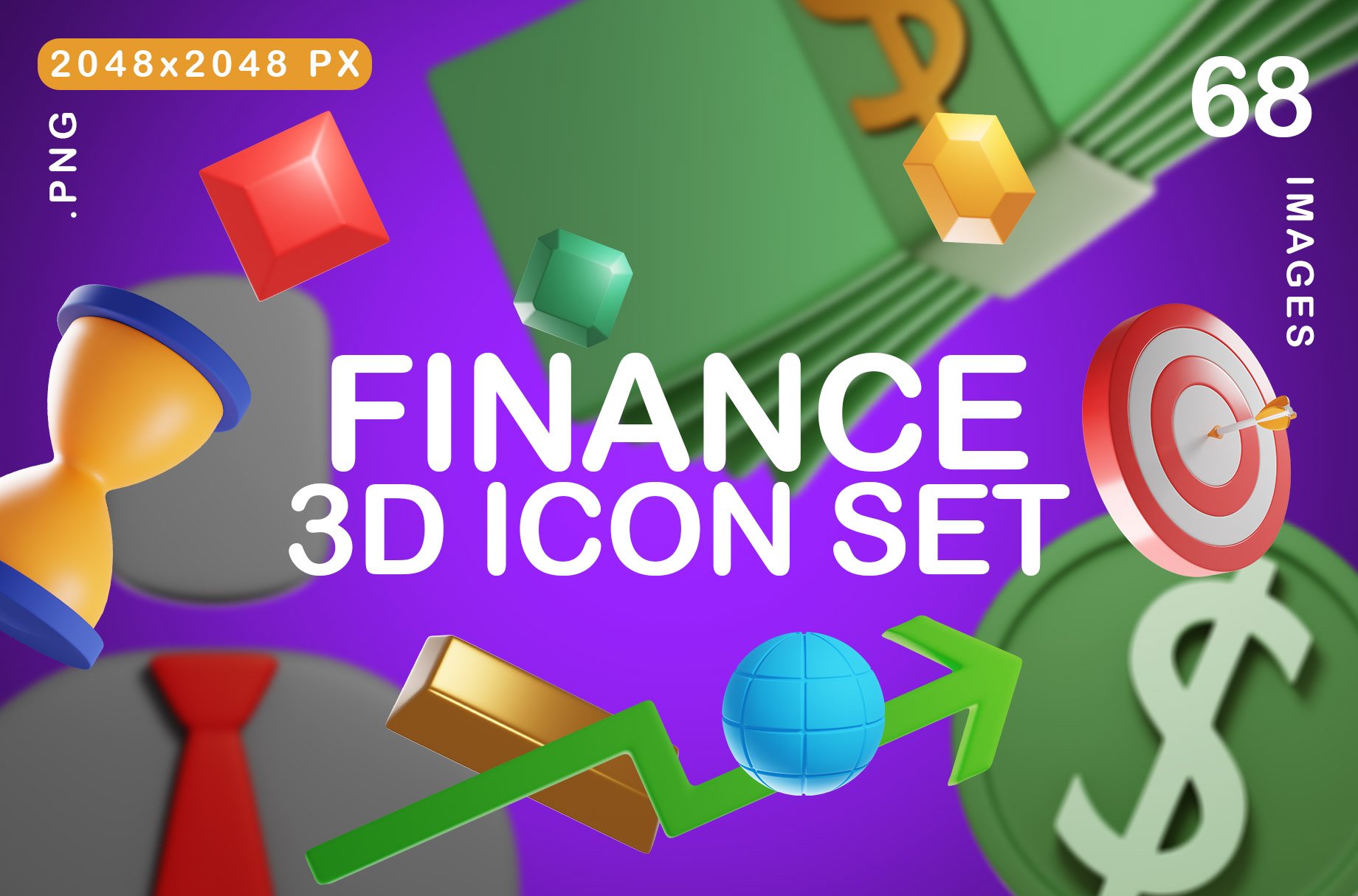 Finance 3D Icon Set cover image.