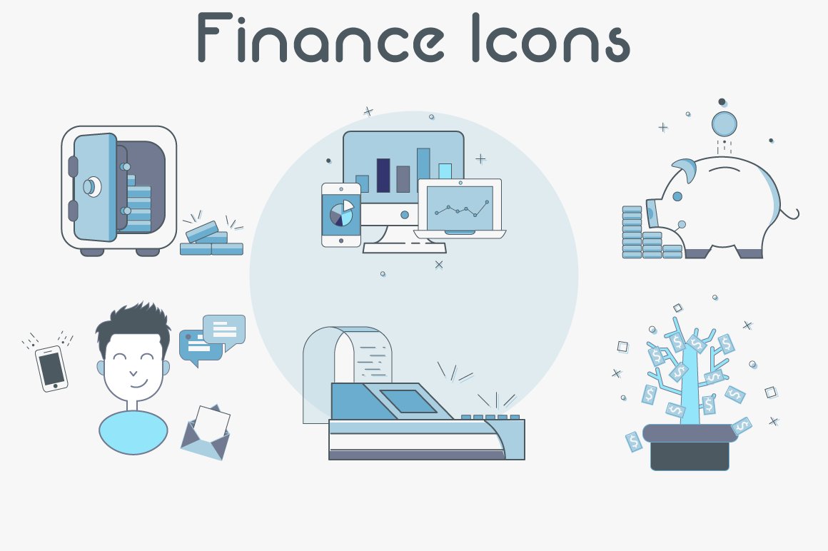 Finance/Business icons cover image.