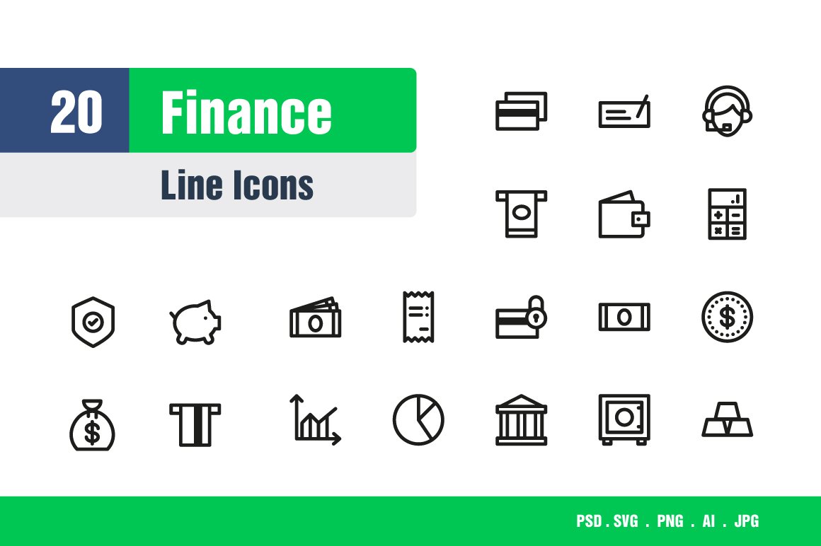 Finance Icons cover image.