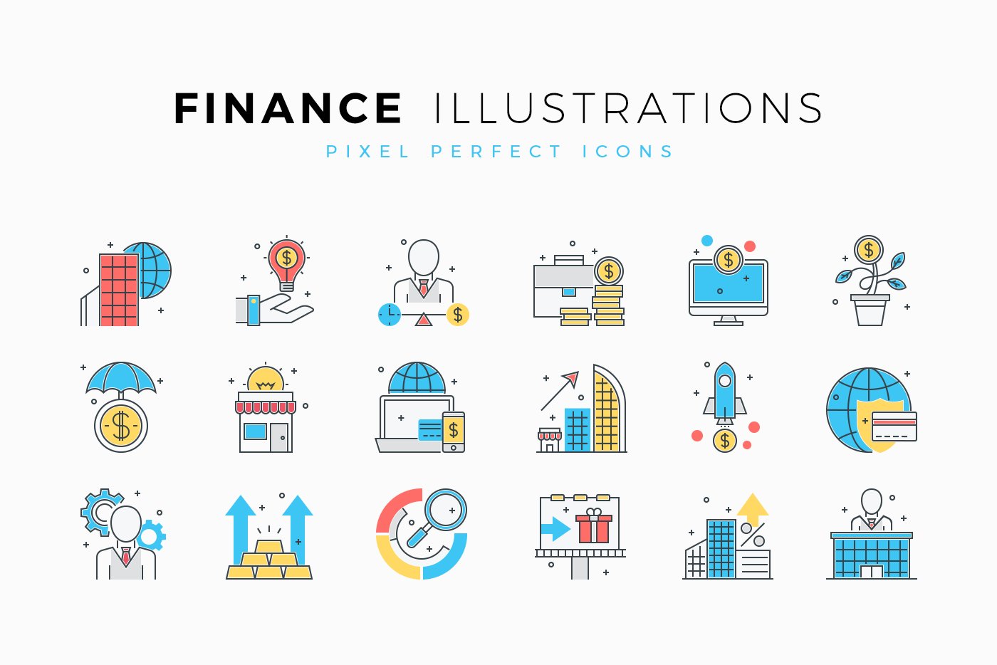 Finance Icons & Illustrations cover image.