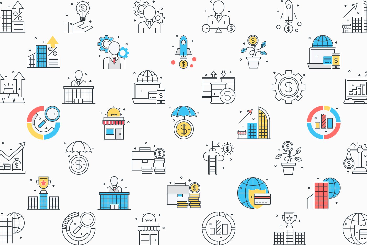 Finance Icons & Illustrations preview image.