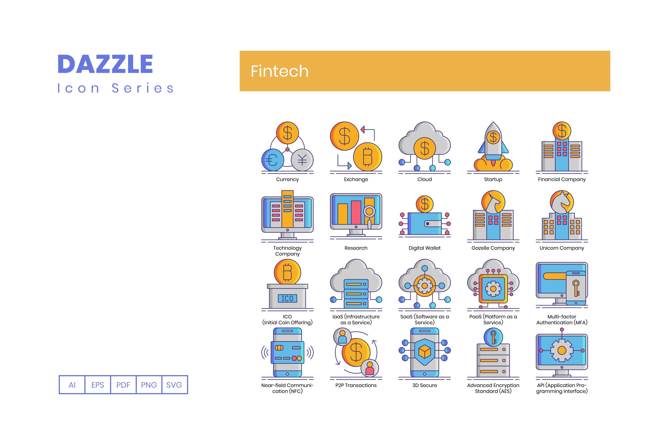 fintech icons dazzle cm 3 553