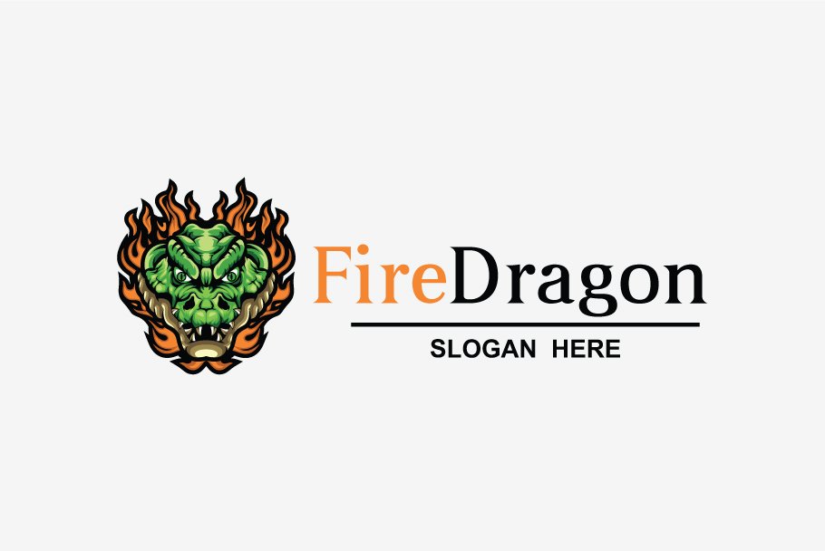 Fire Dragon Logo preview image.