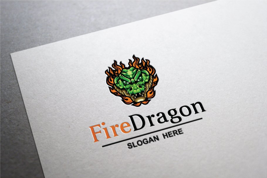 fire dragon logo preview 05 419