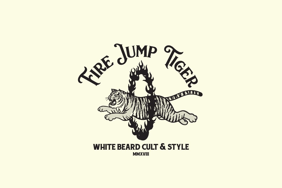 fire jump tiger logo template 05 192