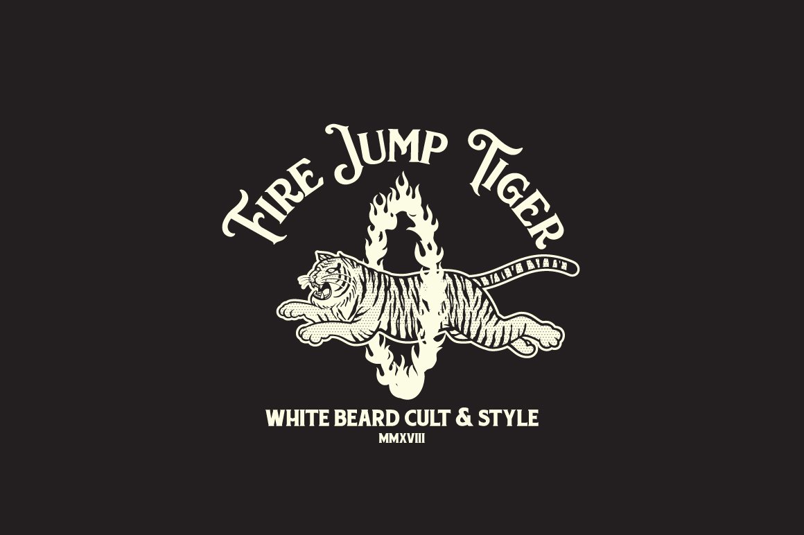 fire jump tiger logo template 06 192