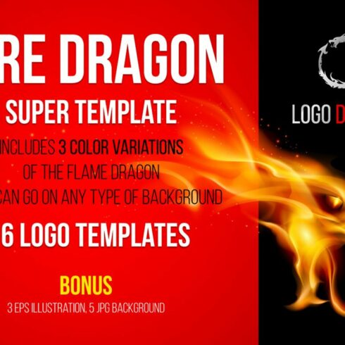 Vector Illustration of Fire Dragon cover image.