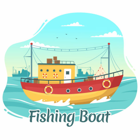 12 Fishing Boat Vector Illustration cover image.