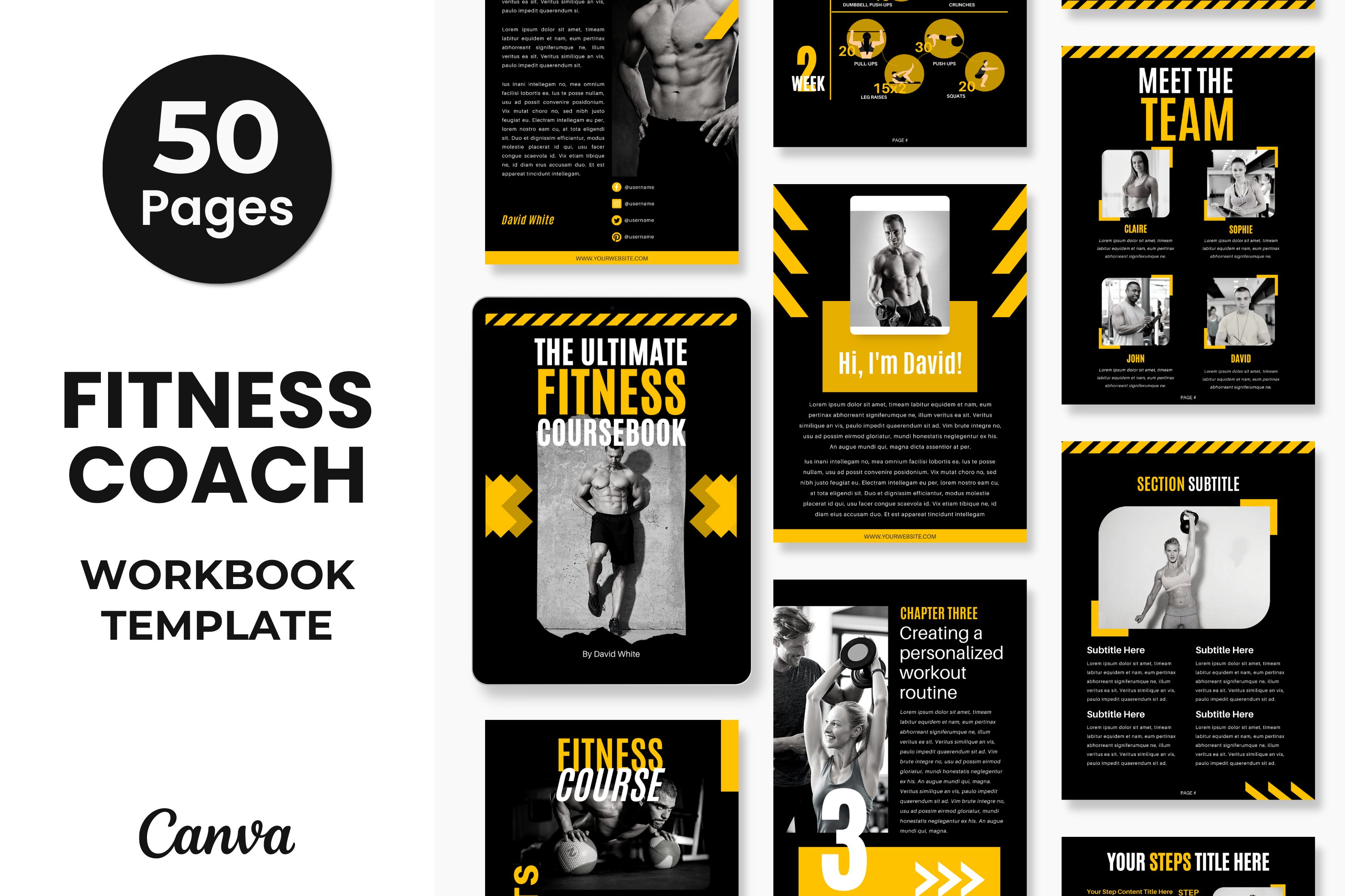 Fitness Course Ebook Template Canva – MasterBundles