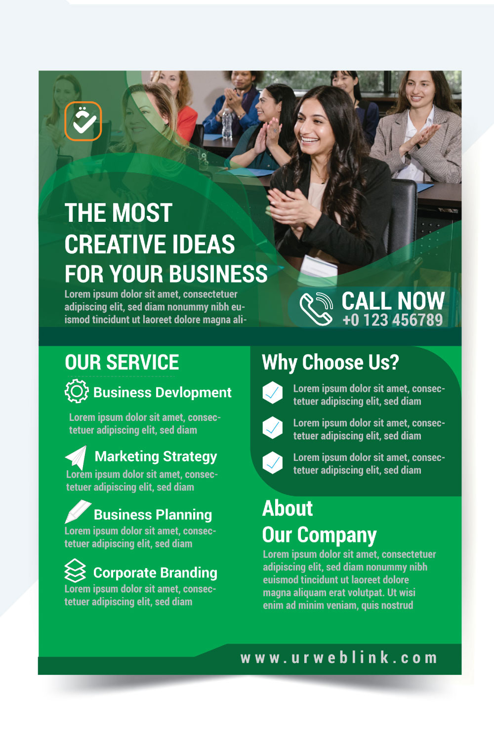 Corporate Flyer Template for your business pinterest preview image.