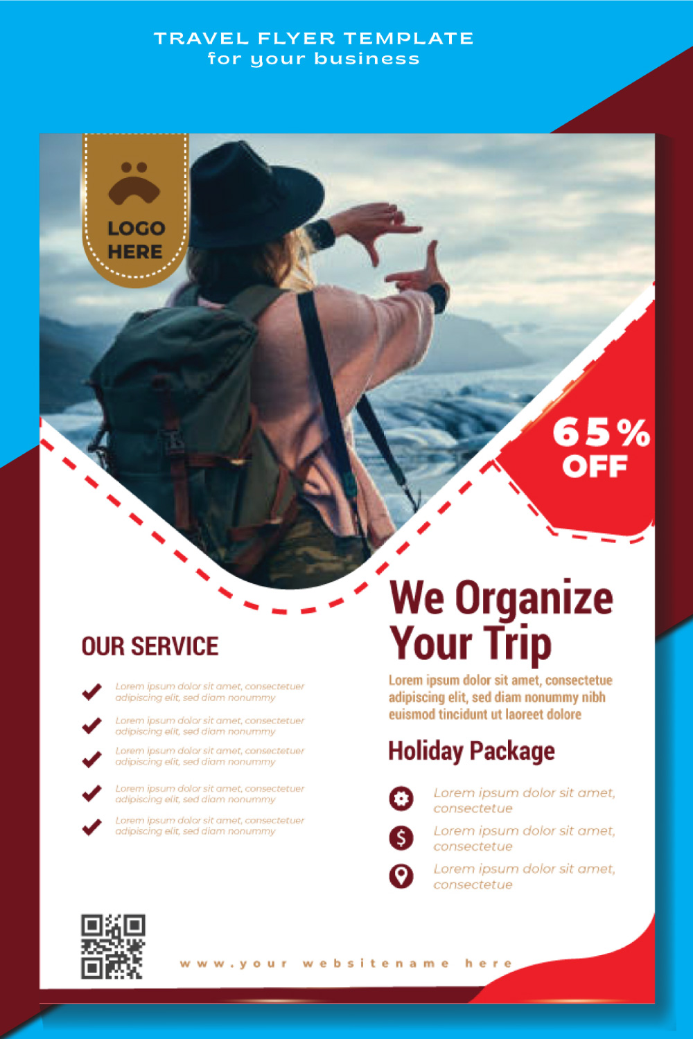 Travel flyer templatetravel tour flyer template for your business travel flyer design pinterest preview image.