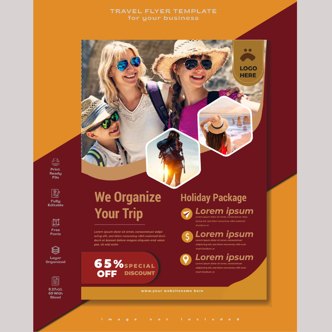 Travel flyer templatetravel tour flyer template for your business travel flyer design cover image.