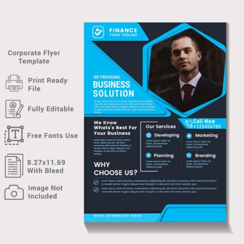 Print ready flyer TemplateCorporate Flyer Template for your business cover image.