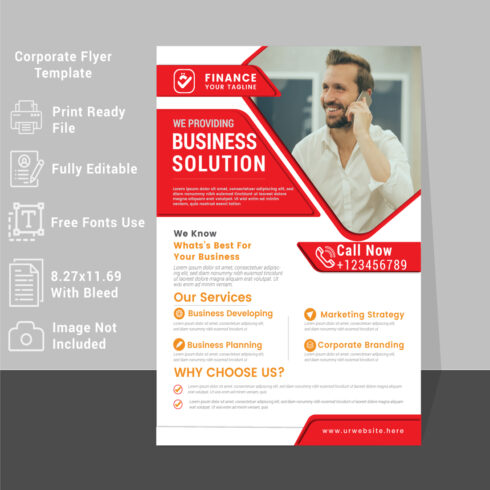 Corporate Flyer Template for your businessFlyer Design | Business Flyer template cover image.