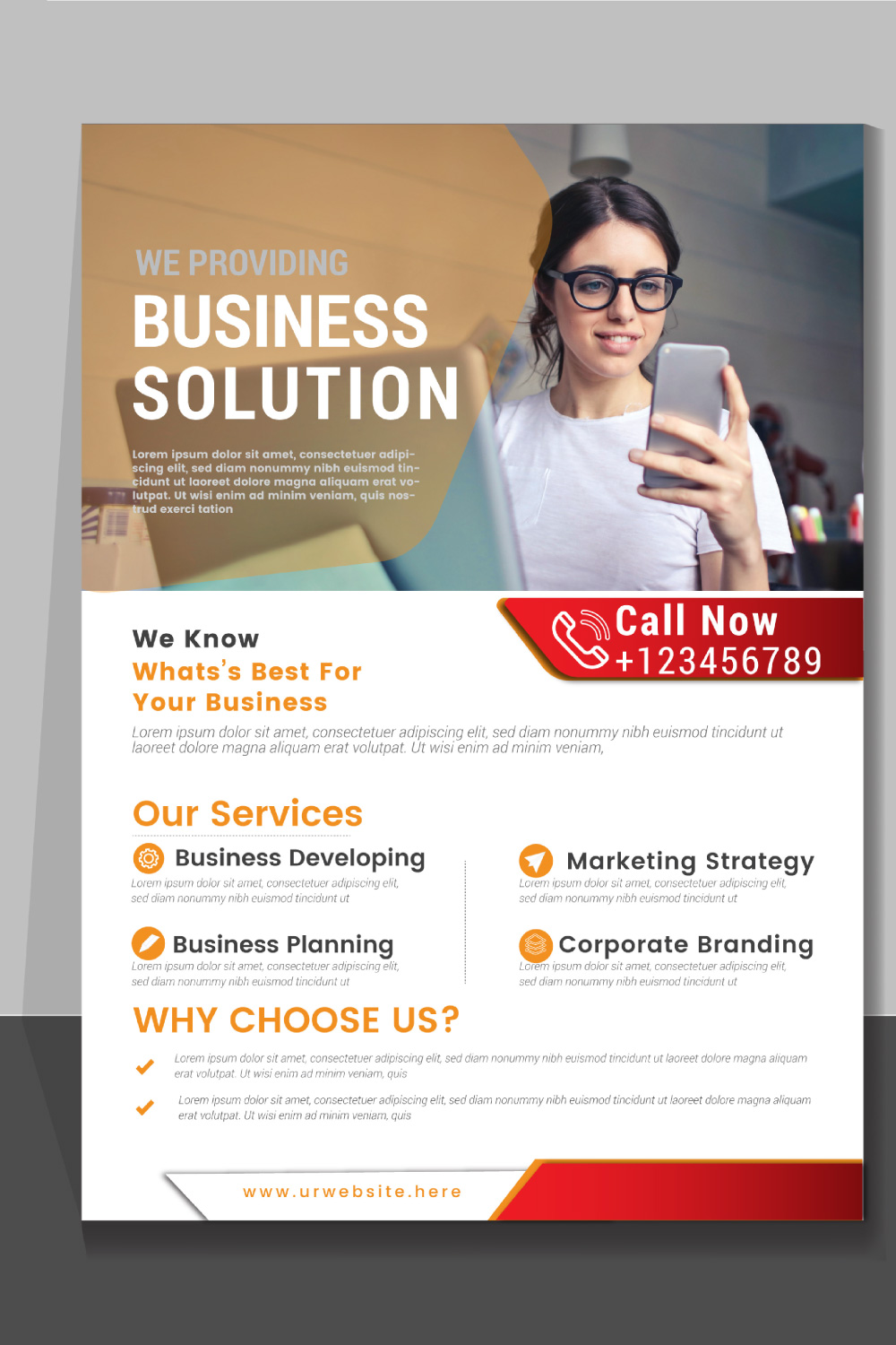 Creative Modern business Flyer Template for your BusinessFlyer design Template stock illustration pinterest preview image.