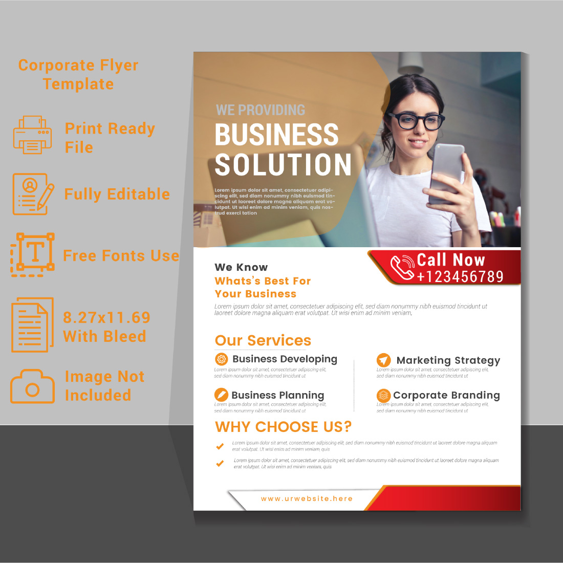 Creative Modern business Flyer Template for your BusinessFlyer design Template stock illustration cover image.