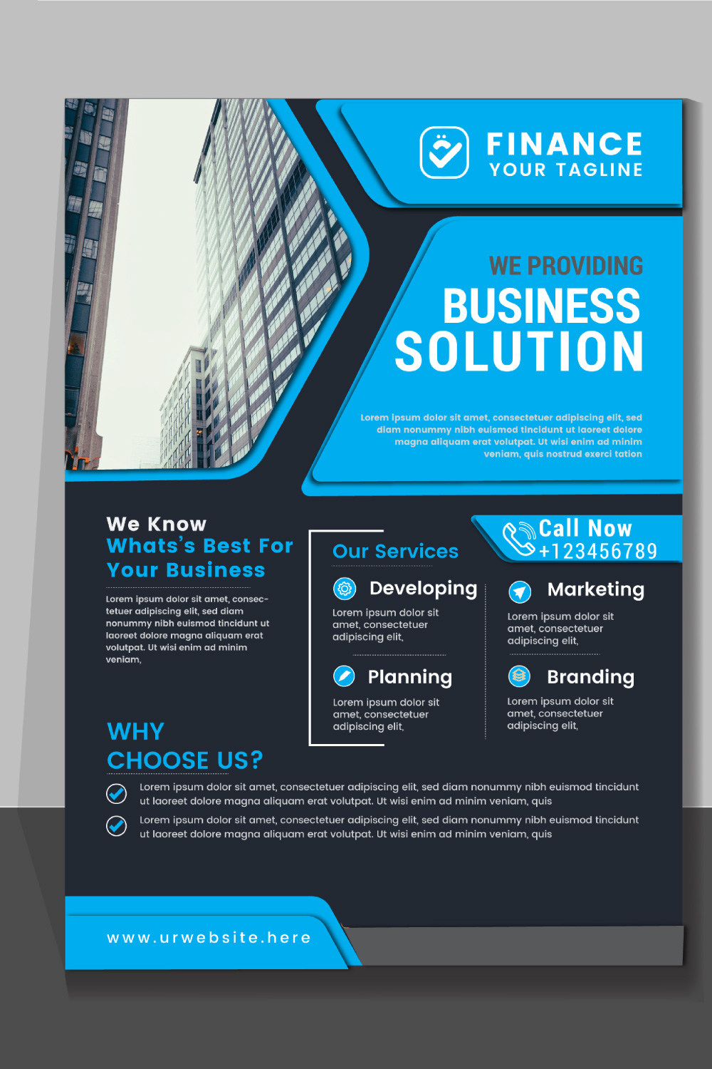 Professional business Flyer Template for your BusinessEasy to customize every fileFlyer Design Template stock illustration pinterest preview image.