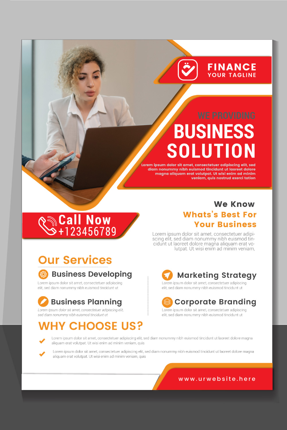 Professional business Flyer Template for your BusinessEasy to customize every fileFlyer Design Template stock illustration pinterest preview image.