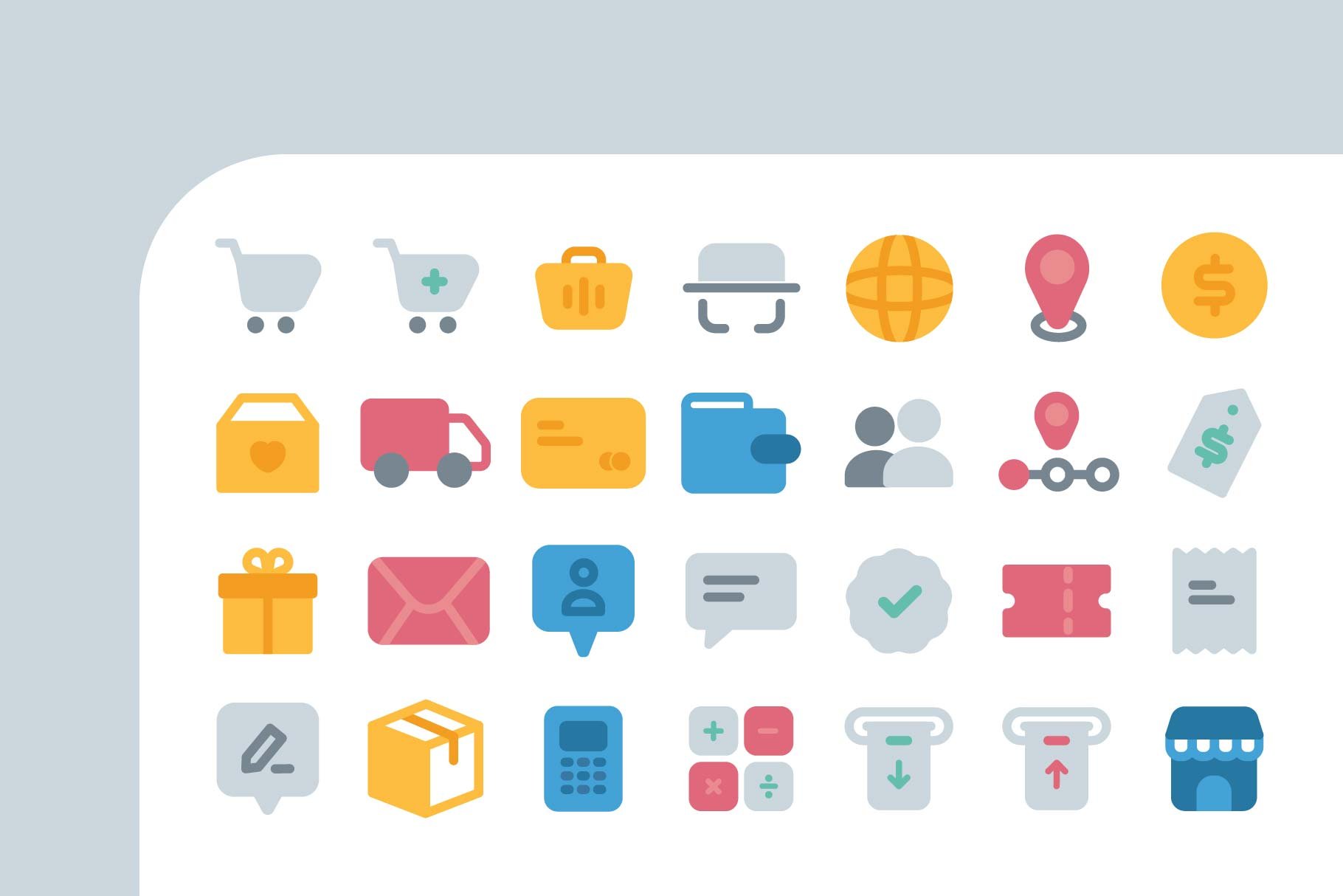 E-commerce and Shopping Flat Icon St preview image.