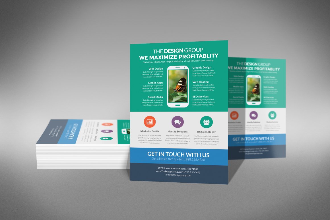 Flat Design Business Flyer preview image.