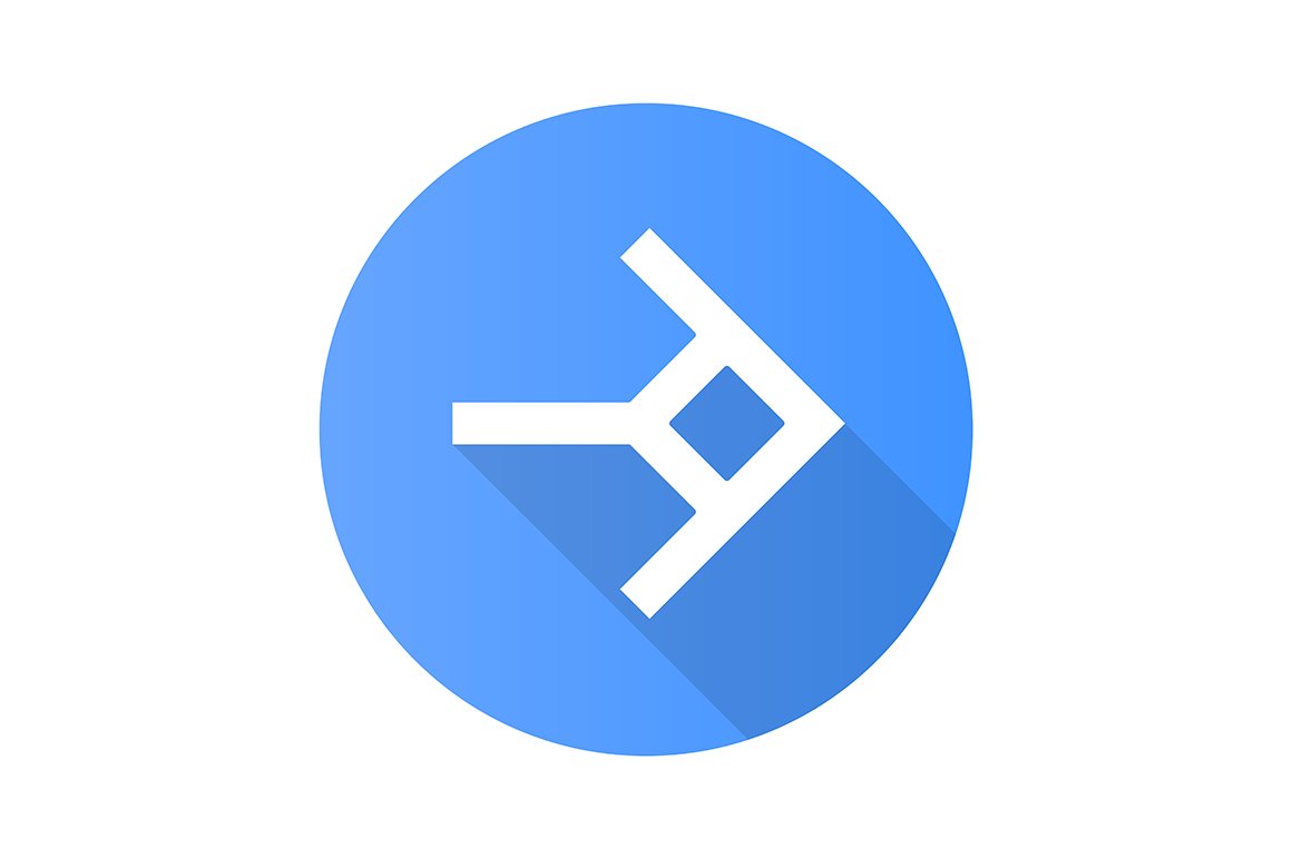 Shaped arrow flat design glyph icon cover image.