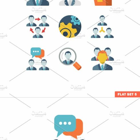 Business People Flat Icons cover image.