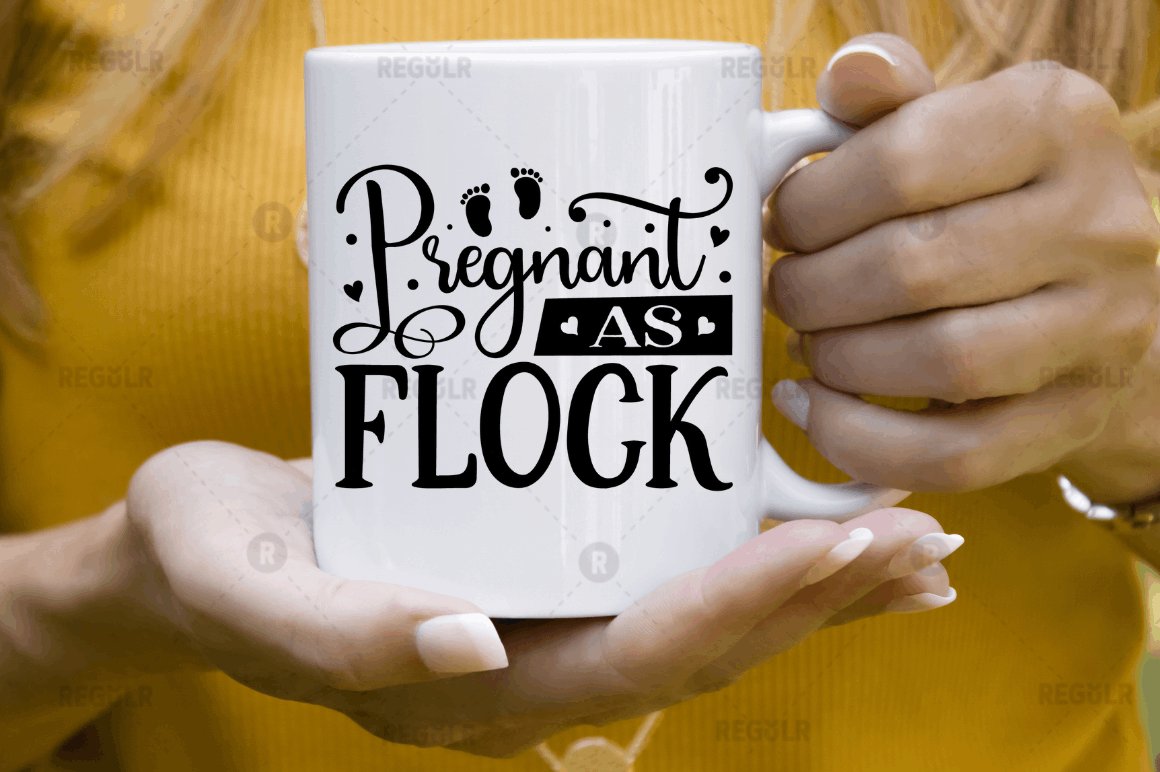 Pregnant as flock SVG preview image.