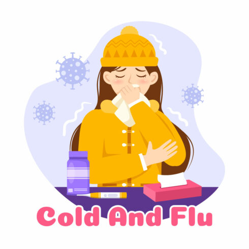 13 Flu and Cold Sickness Illustration cover image.