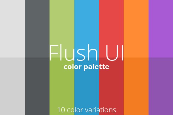 Flush UI - flat user interface preview image.