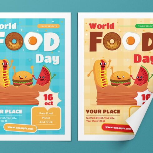 Internation Food Day Flyer Template cover image.