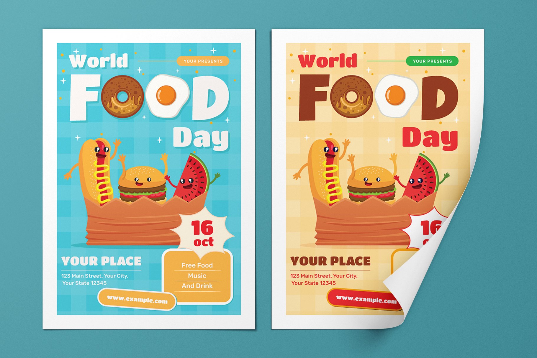 Internation Food Day Flyer Template cover image.