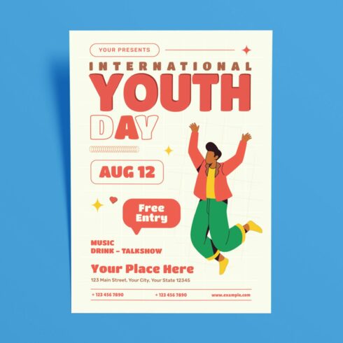 International Youth Day Template cover image.
