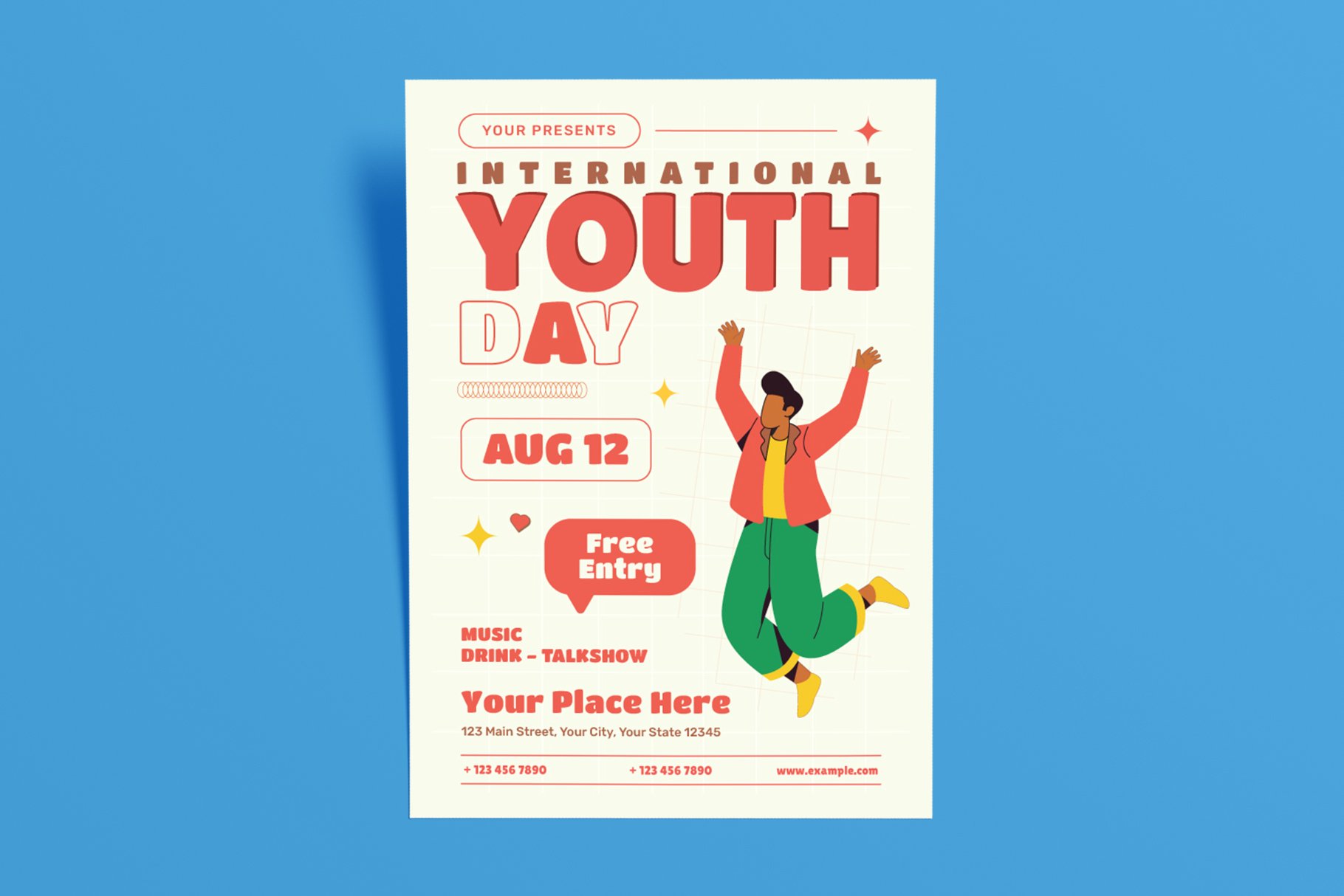 International Youth Day Template cover image.