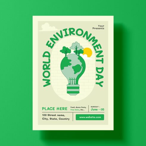 Environment Day Flyer Template cover image.