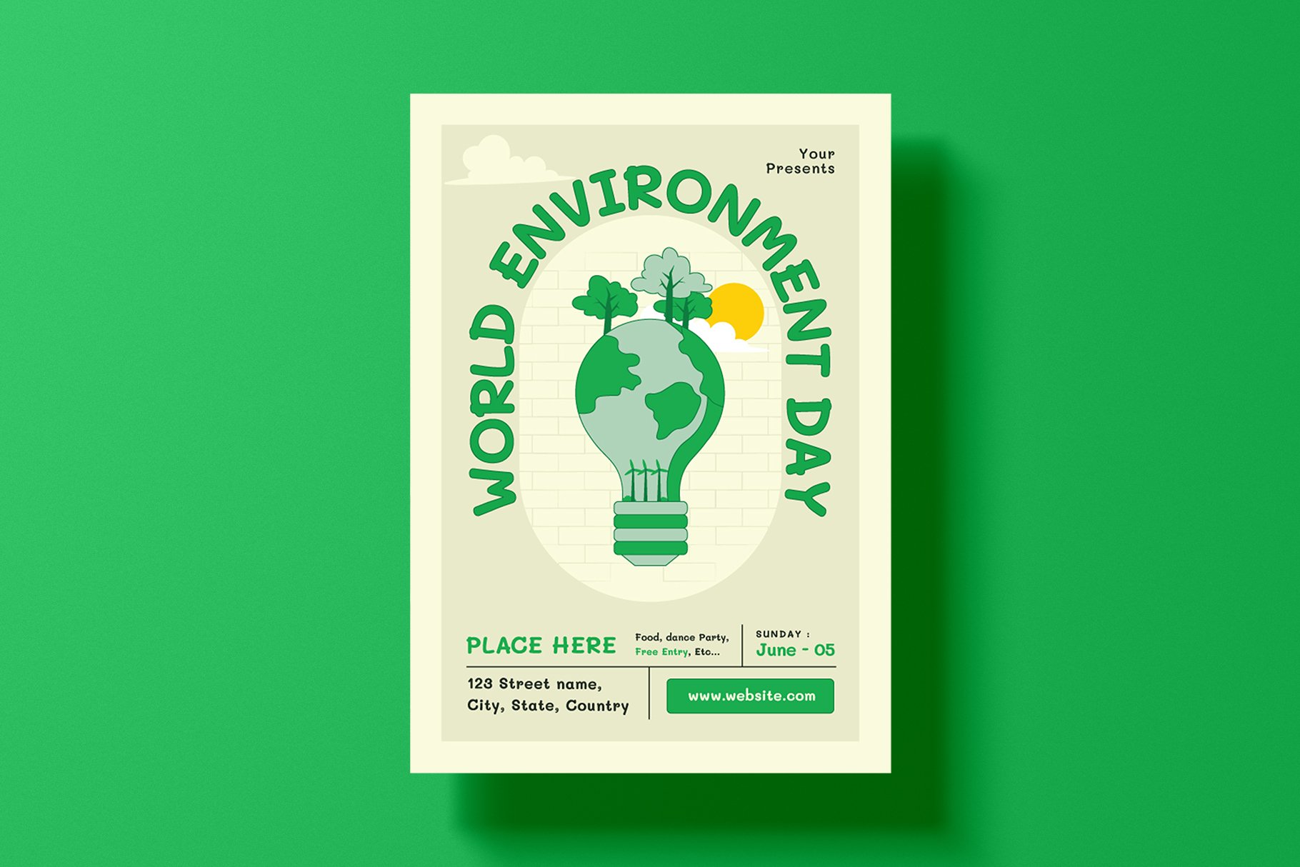 Environment Day Flyer Template cover image.