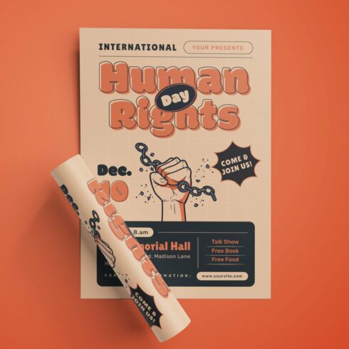 Human Rights Flyer Template cover image.