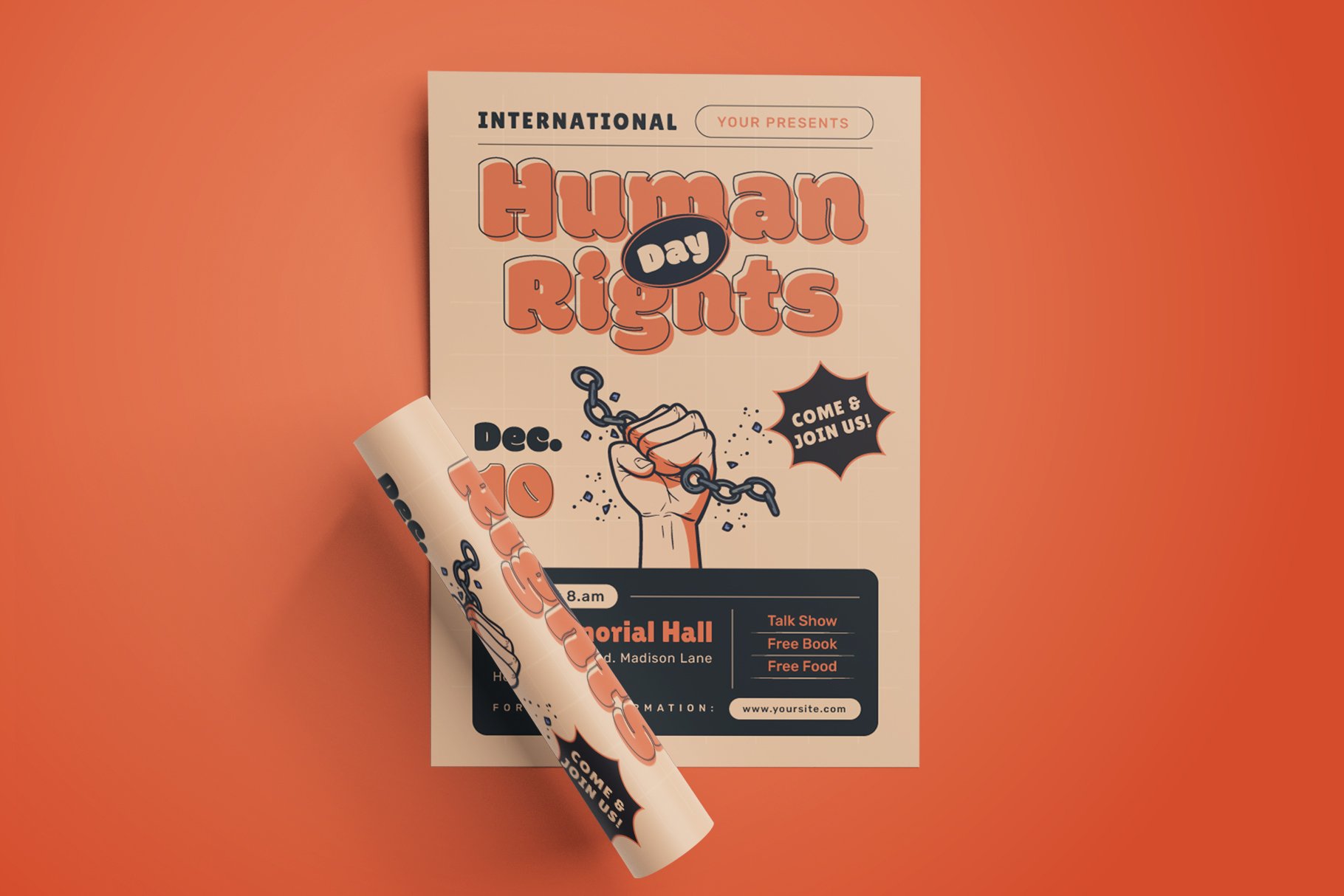 Human Rights Flyer Template cover image.