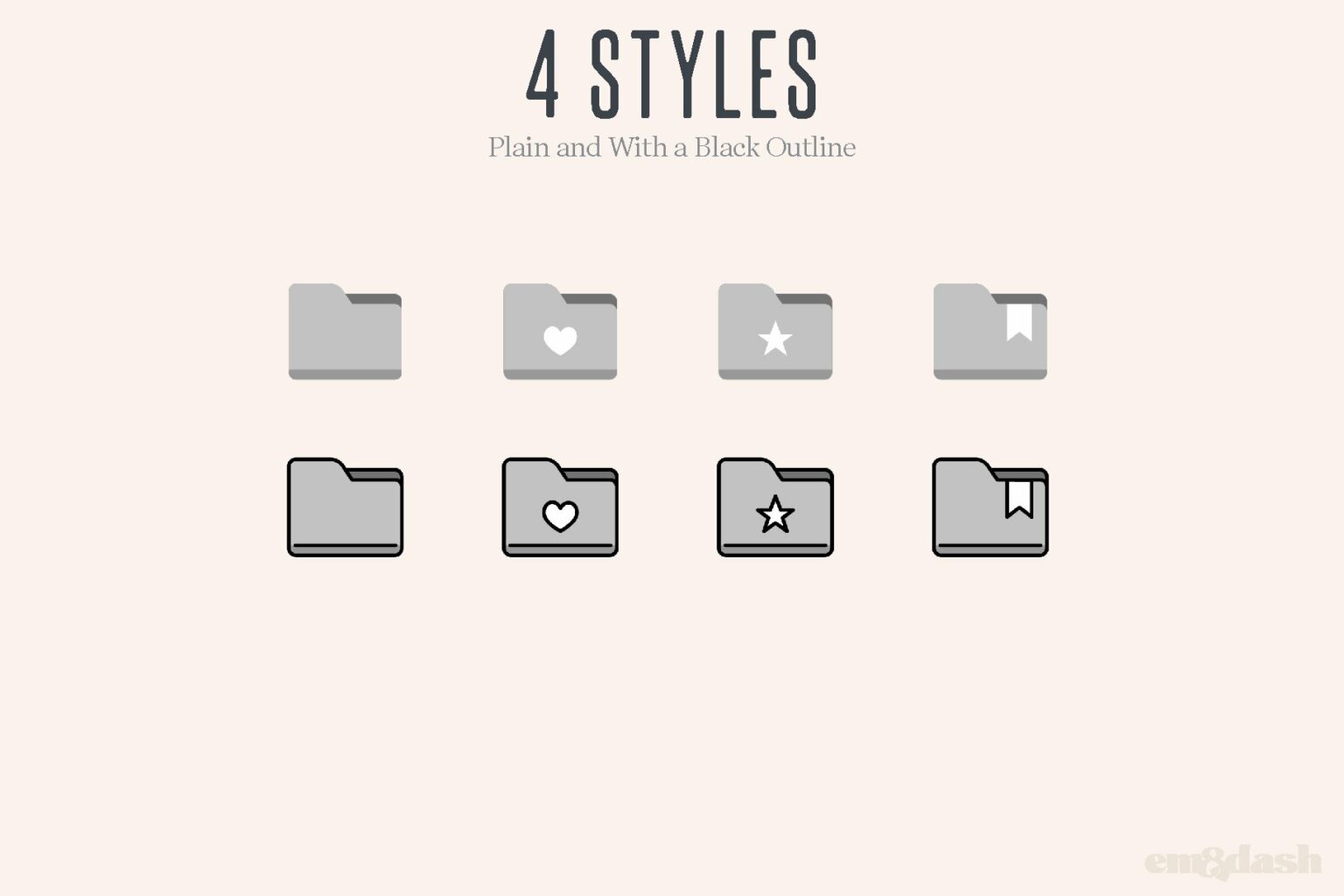 Colorful Desktop Folder Icons – MasterBundles